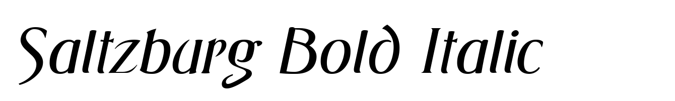 Saltzburg Bold Italic